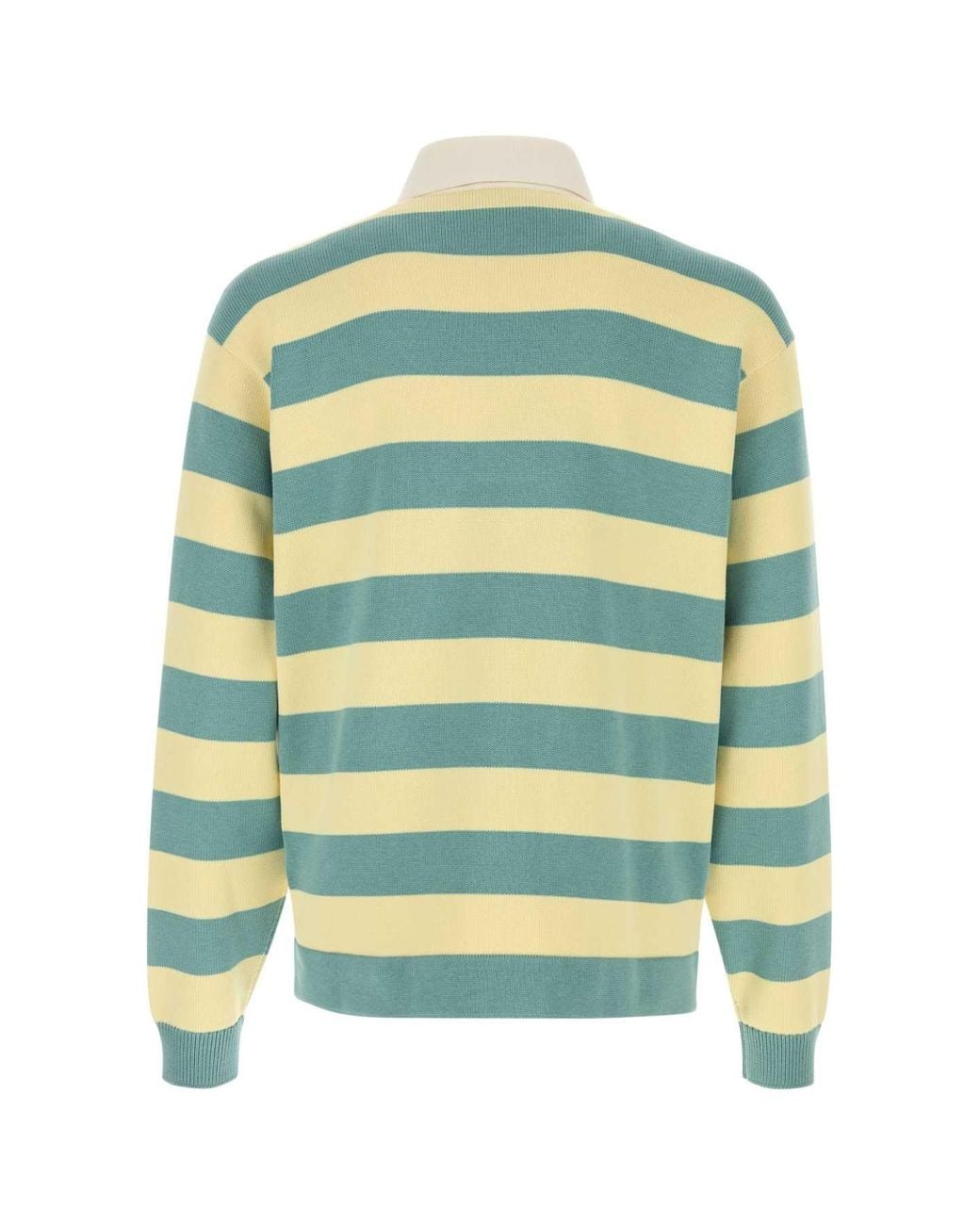 Gucci Green Embroidered Silk Blend Polo Shirt