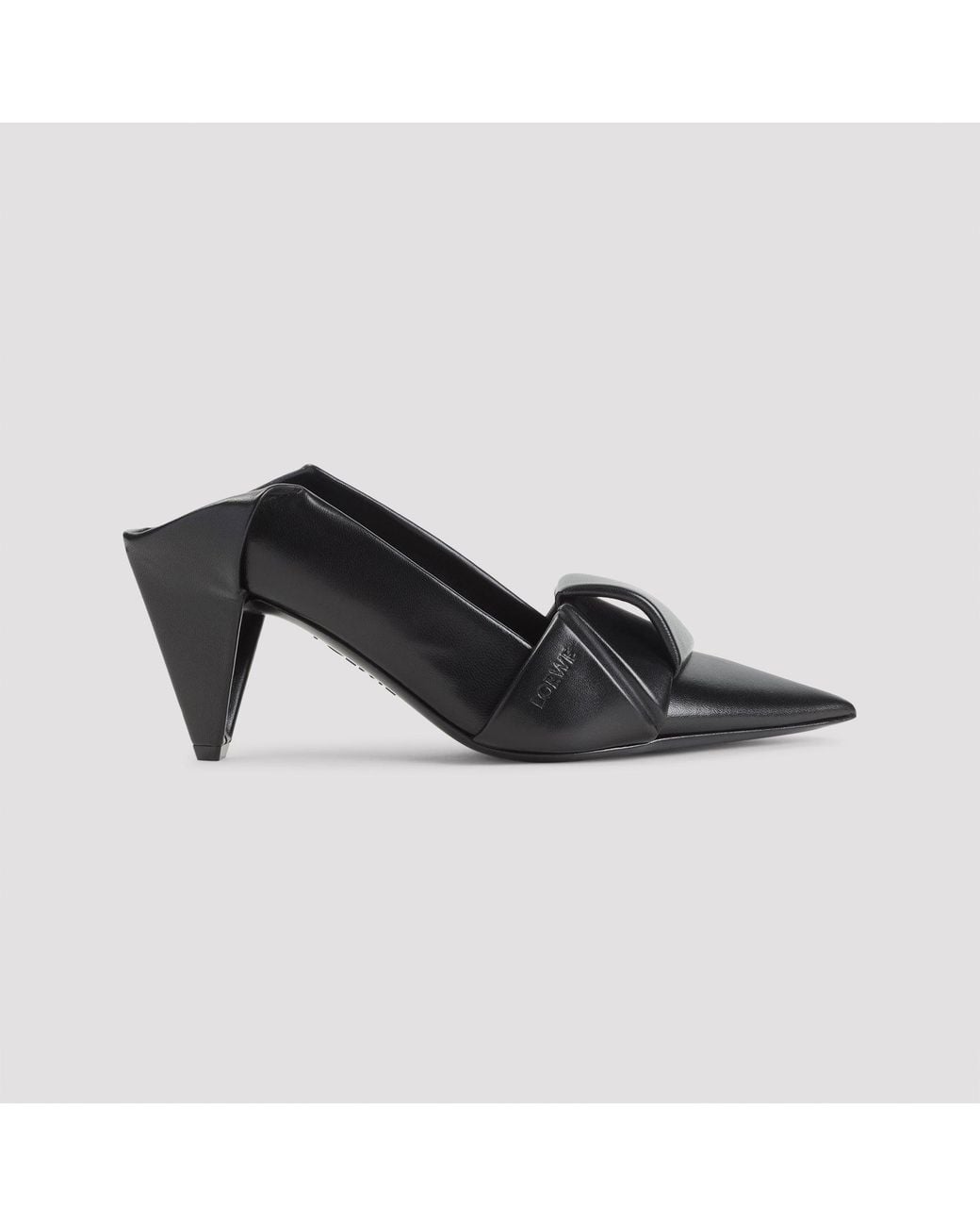 Loewe Black Origami Flap Back Pumps