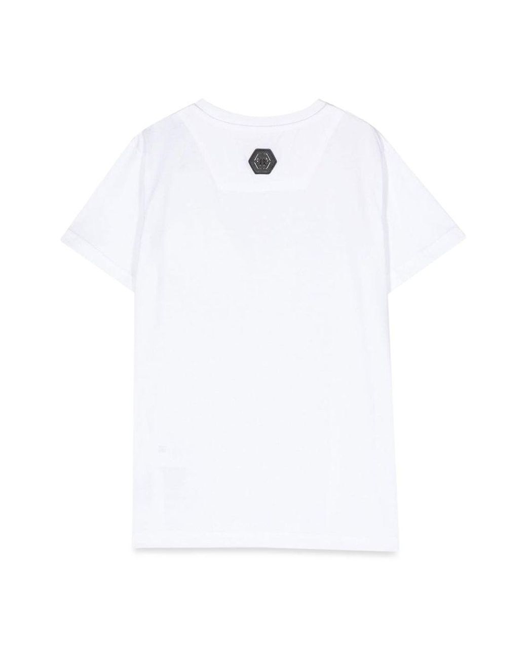 Philipp Plein White Maxi T-Shirt Bear