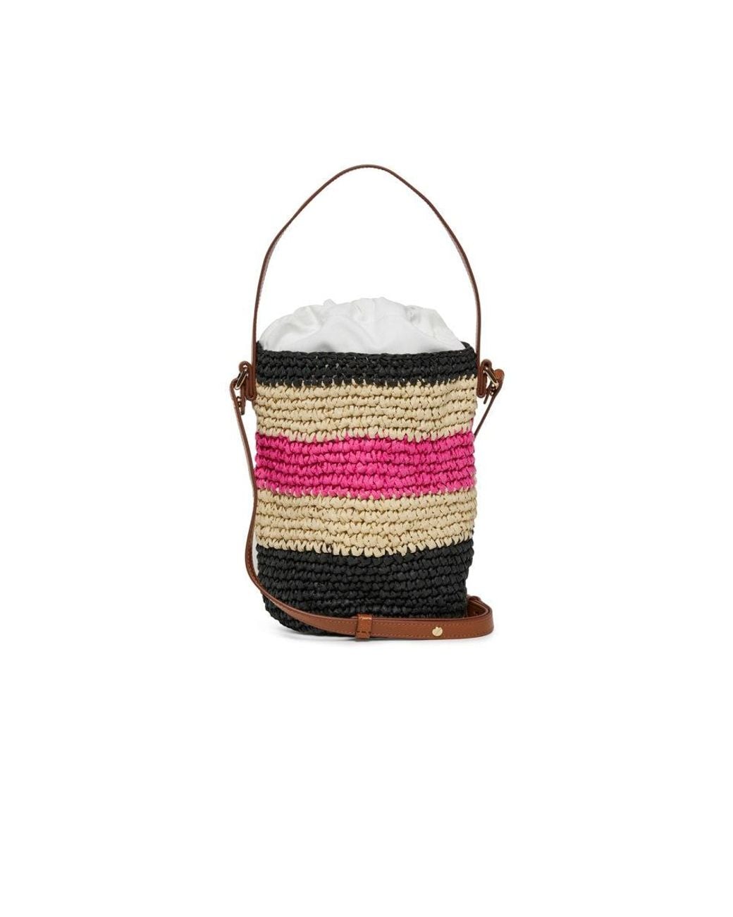 Marni White Tea Bag Shoulder Bag With Logo