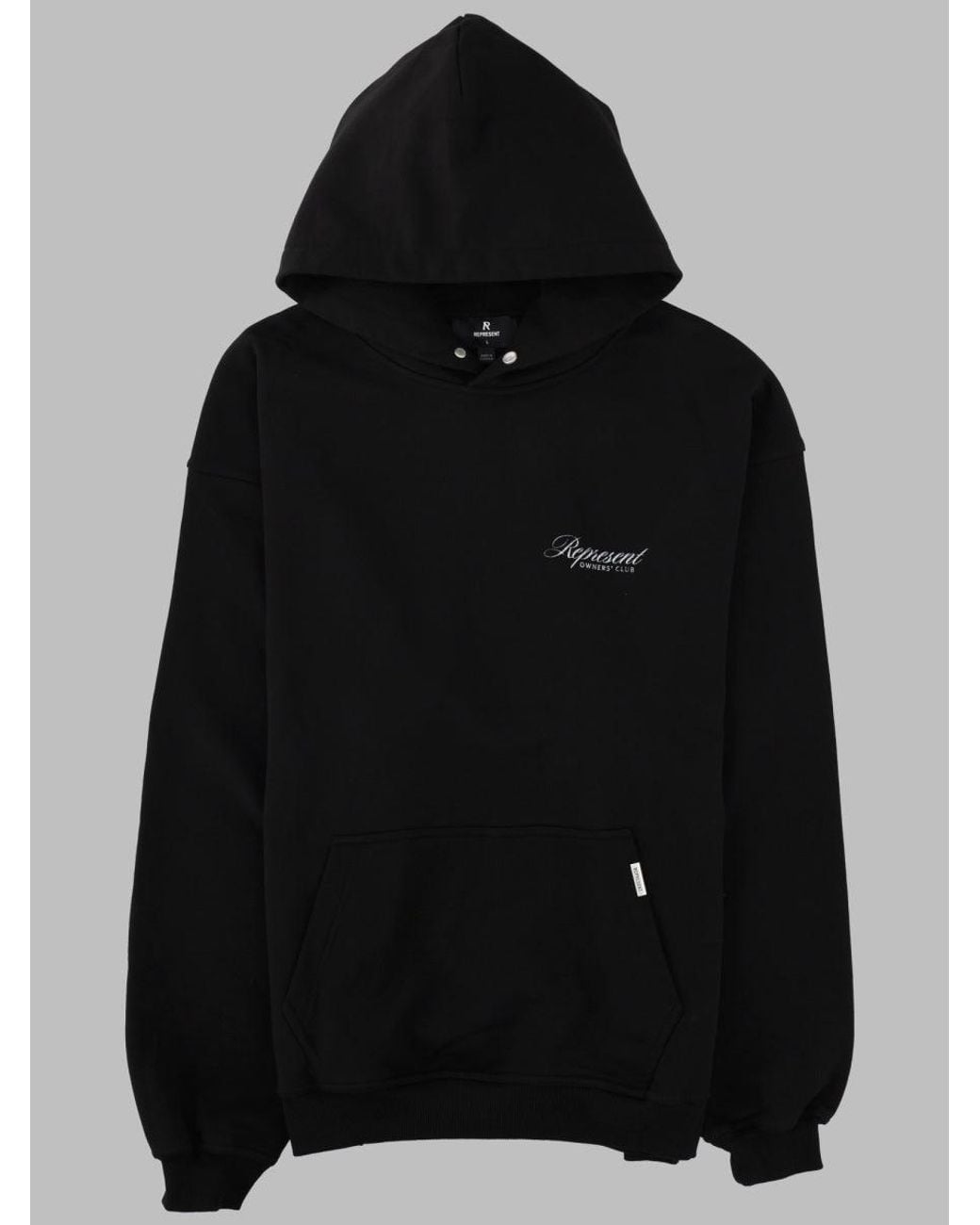 Represent Black Solid Jersey Hoodie