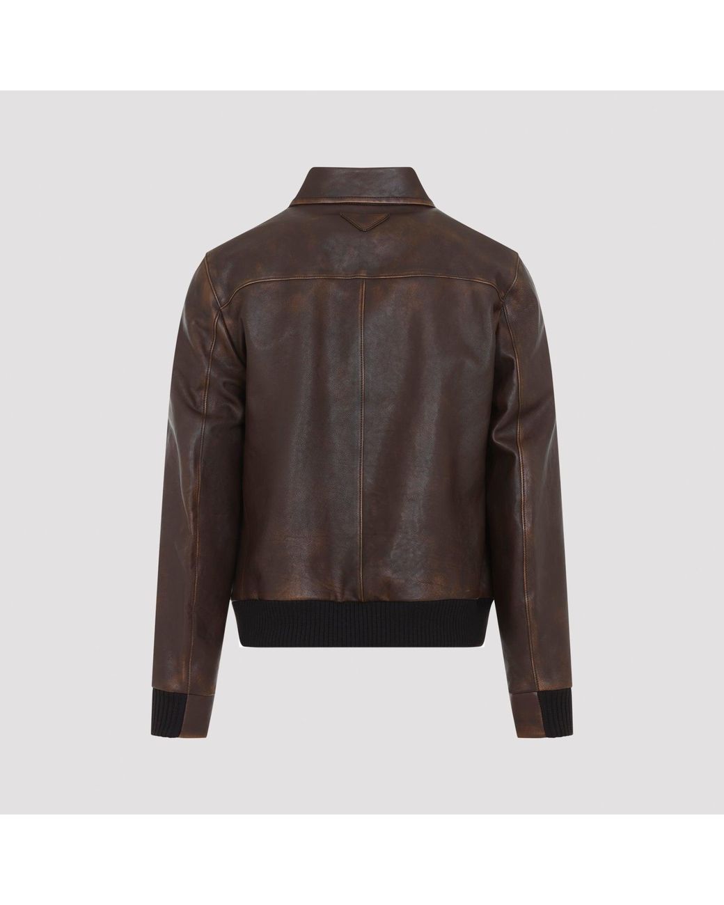 Prada Brown Leather Jacket for men