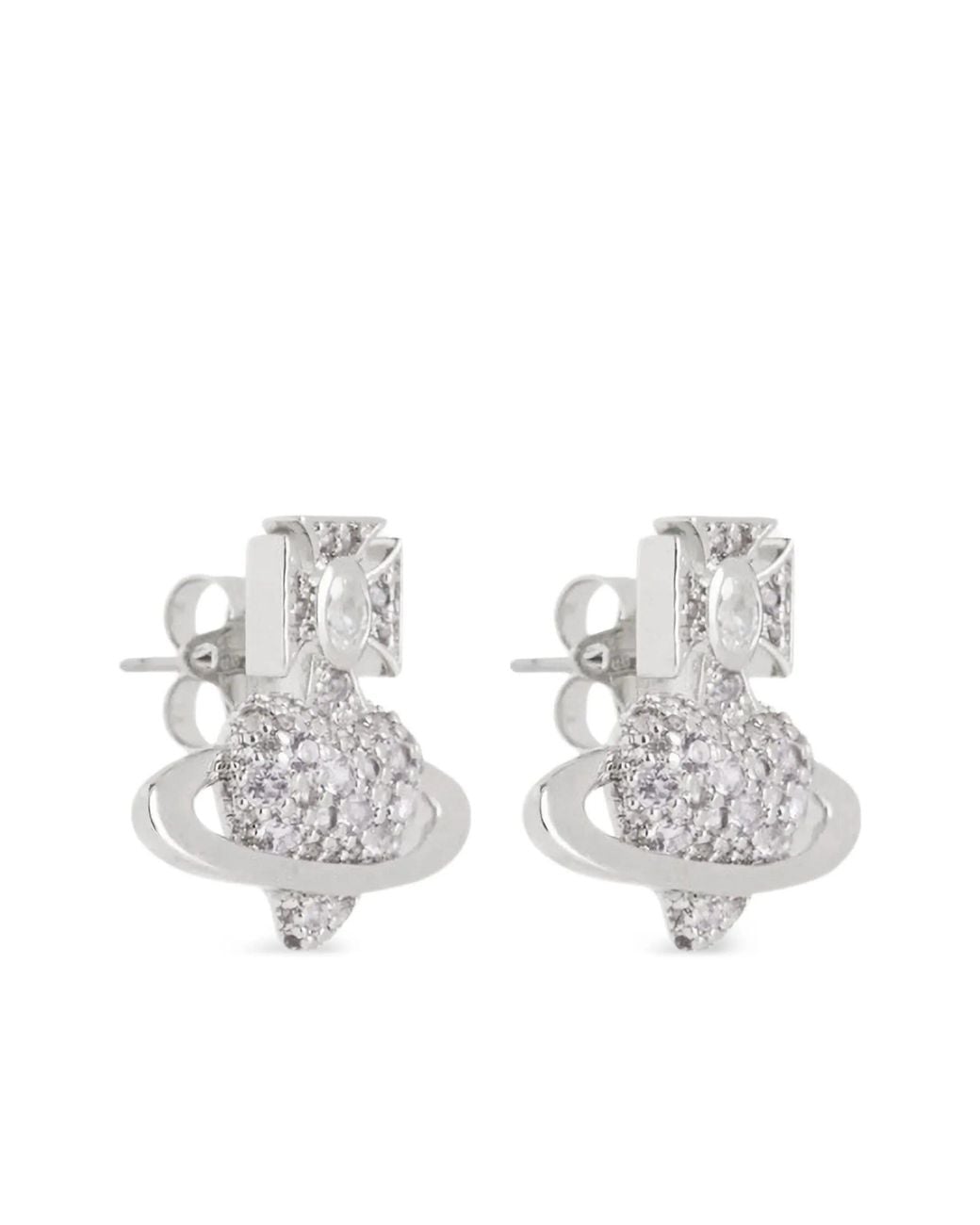 Vivienne Westwood White Agnatha Earrings