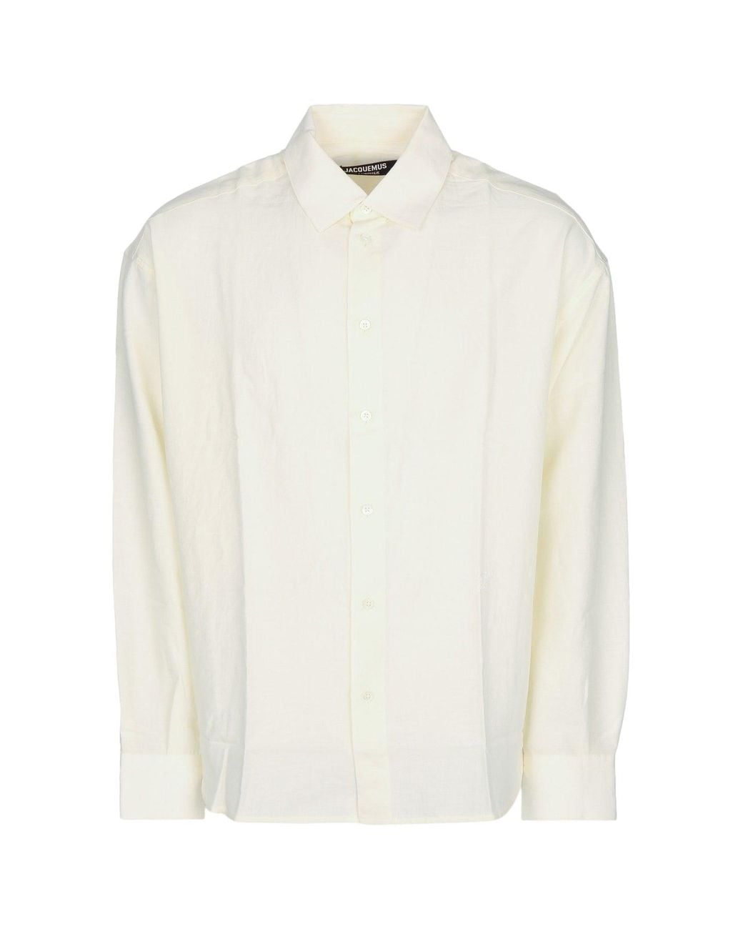 Jacquemus White Diamond Panel Button-Up Shirt for men