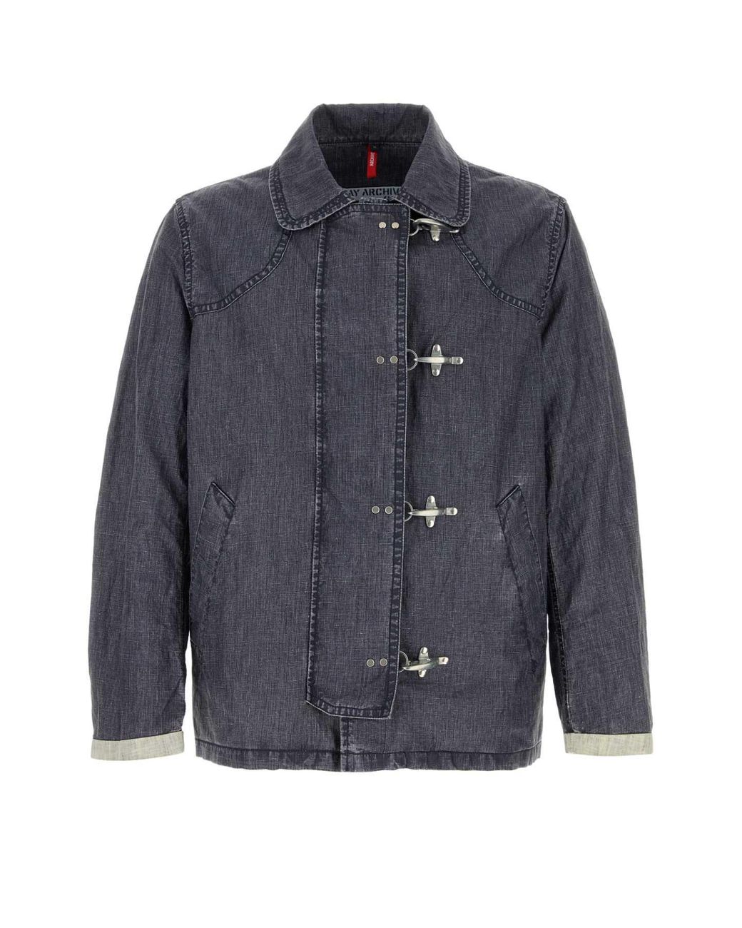 Fay Blue Denim Linen Jacket for men