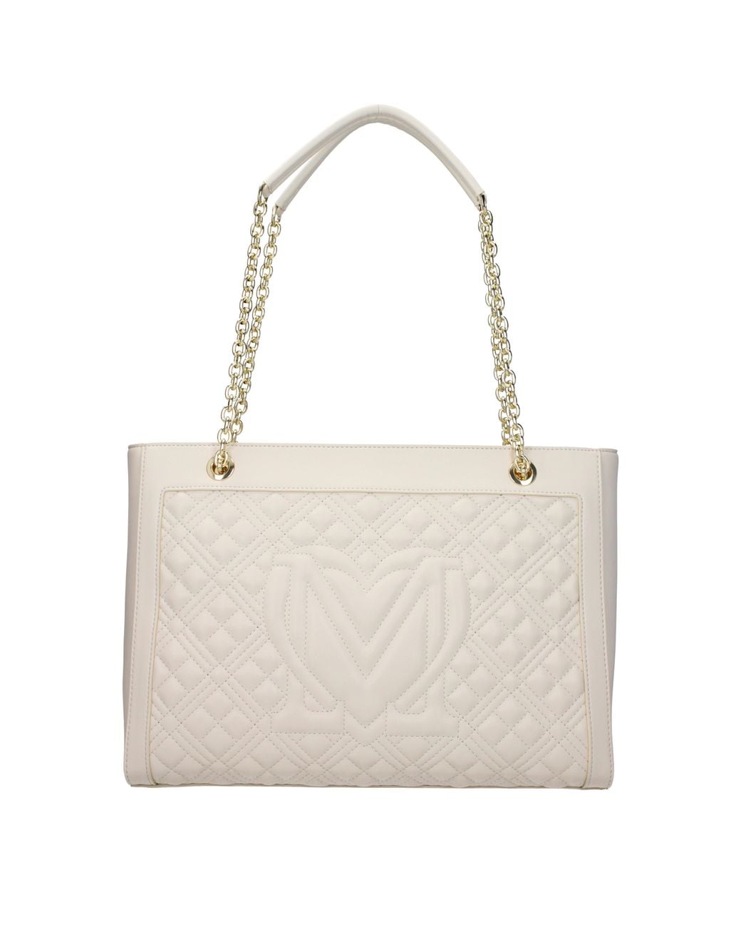 Love Moschino Natural Liebe Moschino -Umhängetaschen Frauen Polyurethan Beige/Elfenbein