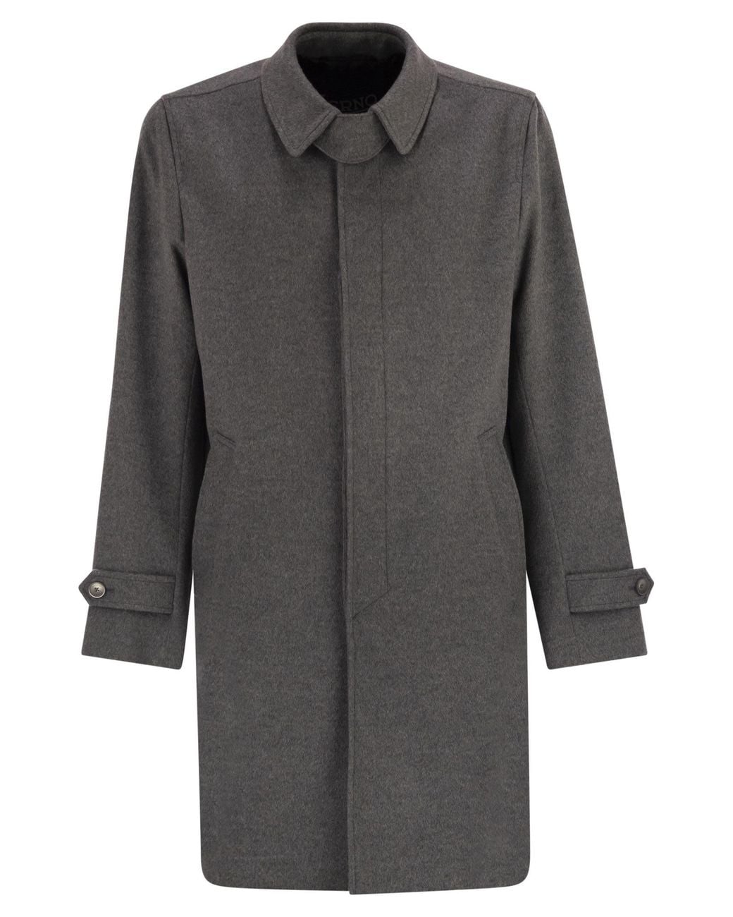 Herno Gray Wool And Cashmere Coat for men