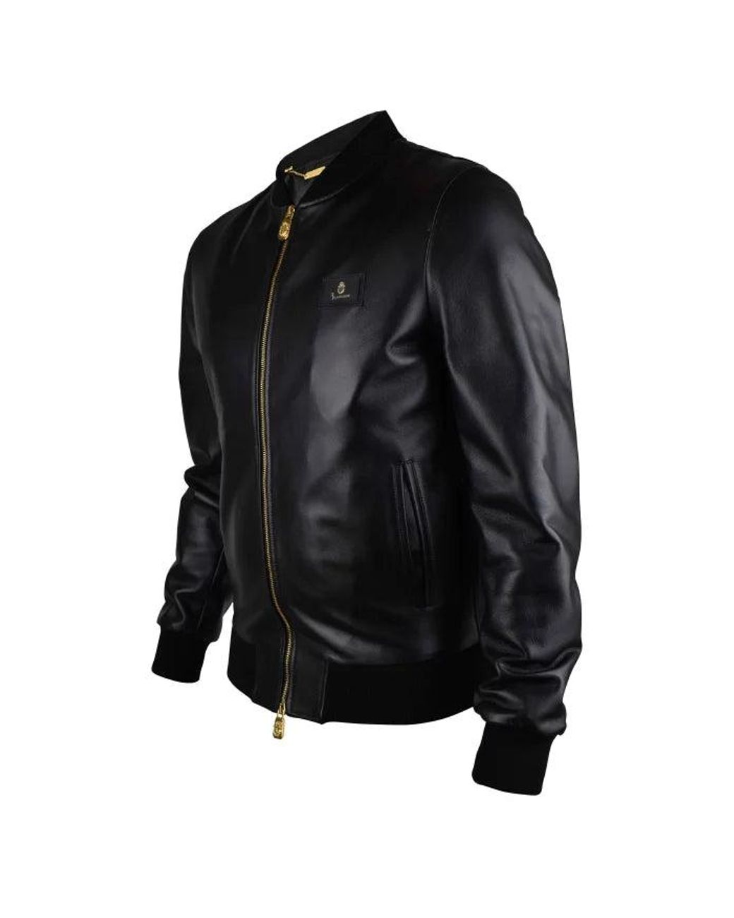 Chaqueta de cuero multimillonario Billionaire de color Black