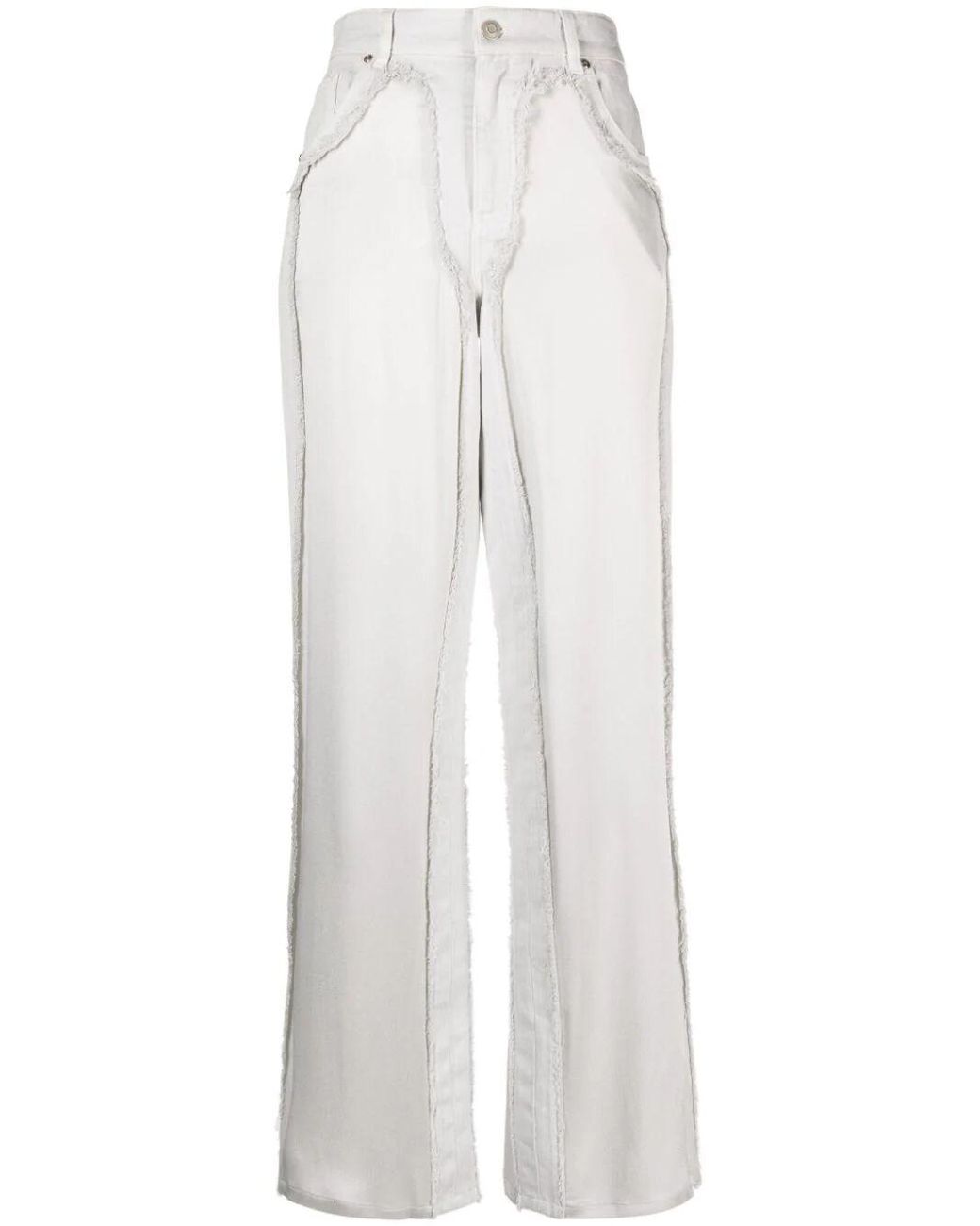 Blumarine White Panta Raso Ins.Denim