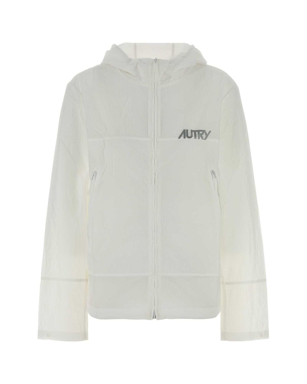 Autry White Nylon Windbreaker