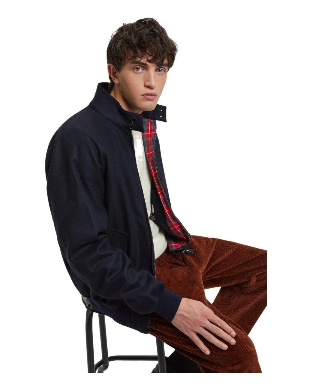Baracuta Blue Melton 69 Deep Bomber Jacket for men