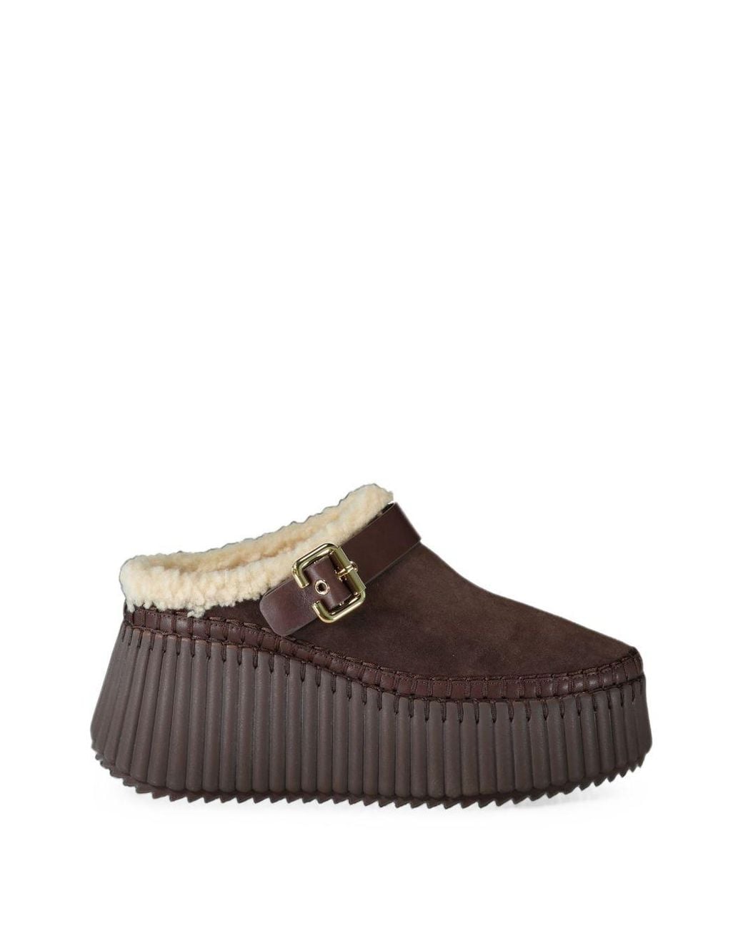 Chloé Brown Nama Platform Boots