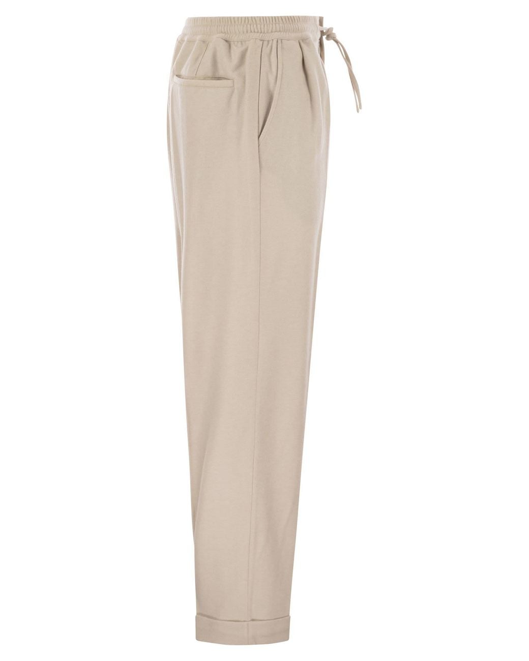 Fedeli Natural Harvard Soft Cashmere Flannel Trousers for men
