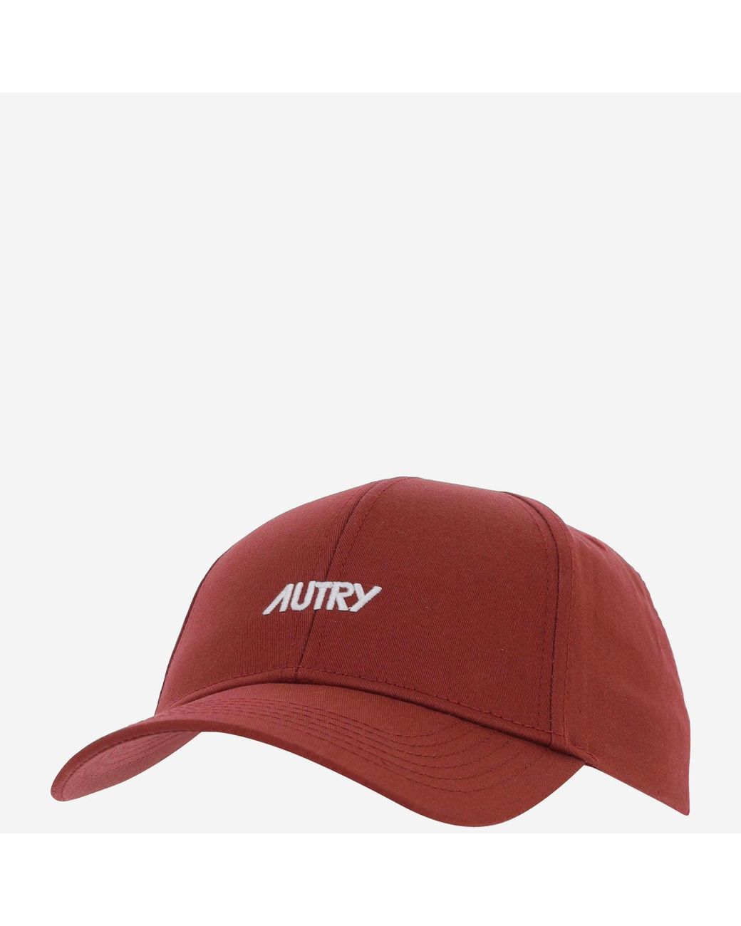 Autry Red Cotton Baseball Cap With Logo