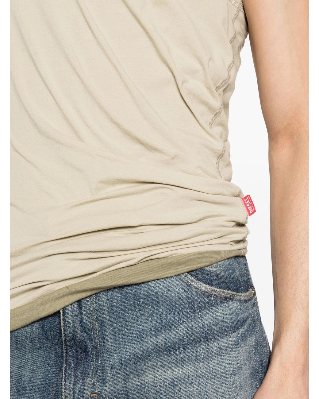 DIESEL Natural T Dred Plain Top