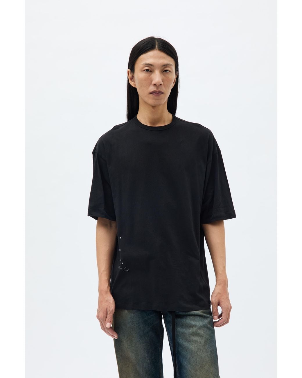 Ann Demeulemeester Black Dieter High Comfort T Shirt With "The Return Of Li