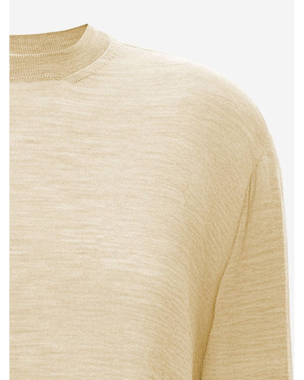 Jil Sander Natural Wool And Cashmere Blend Sweater