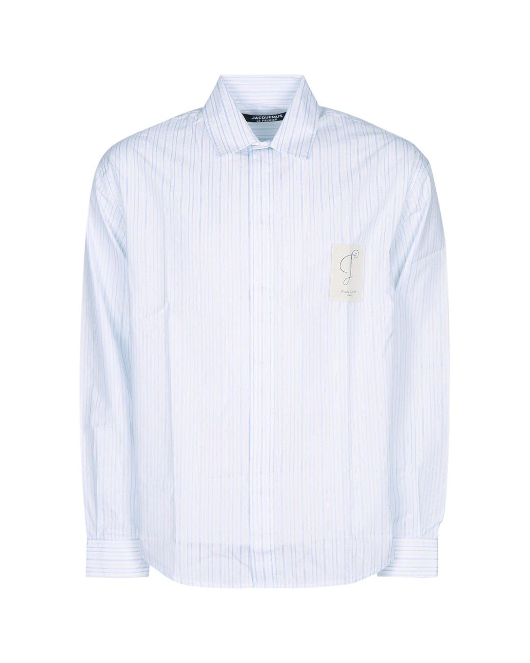 Jacquemus White Simon Shirt With Logo Stripe Detailing for men