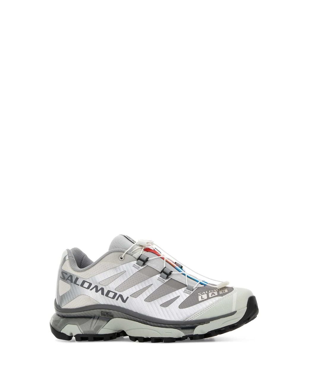 Salomon White Grey Fabric Xt-4 Sneakers