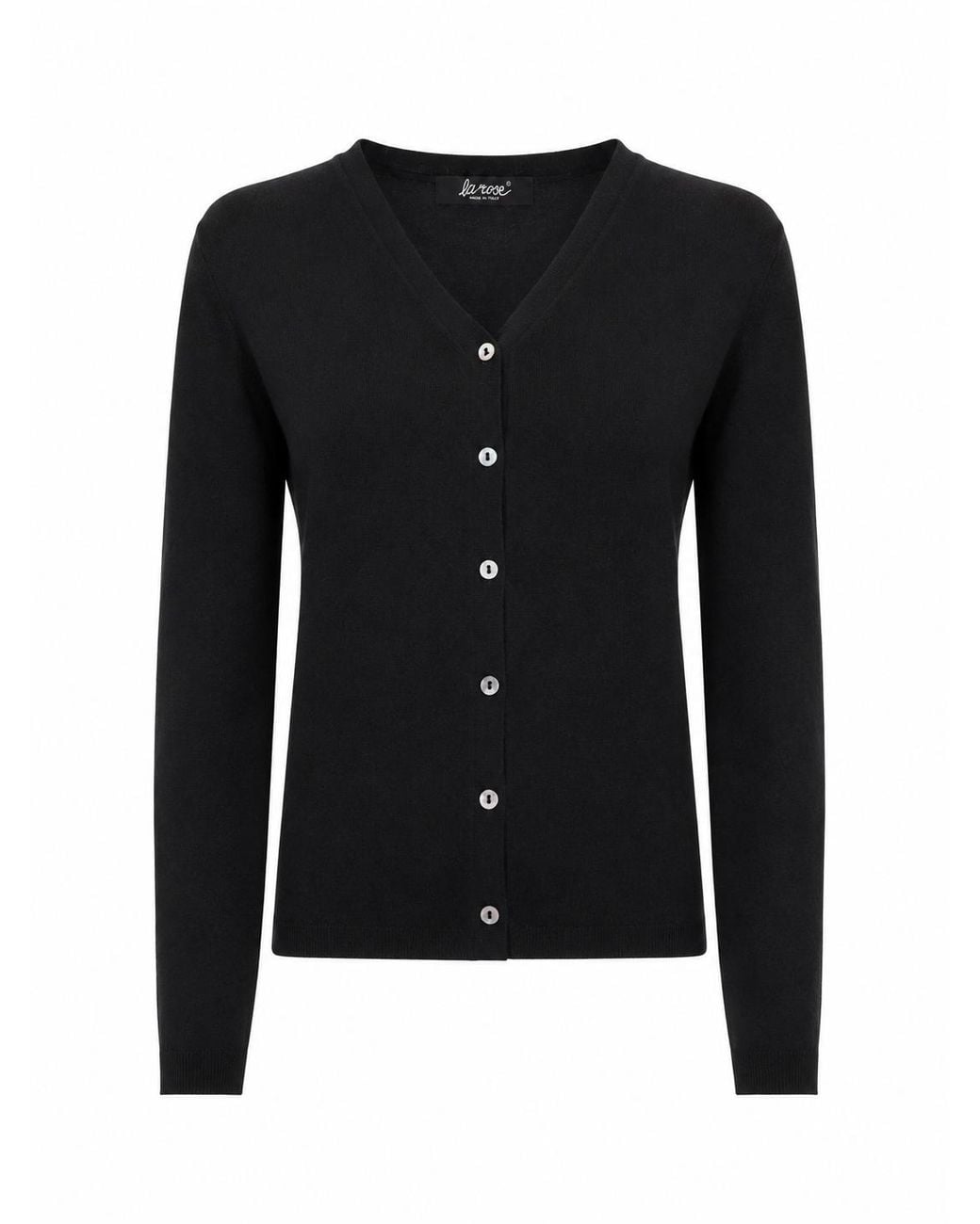 LA ROSE Black Cardigan Knit