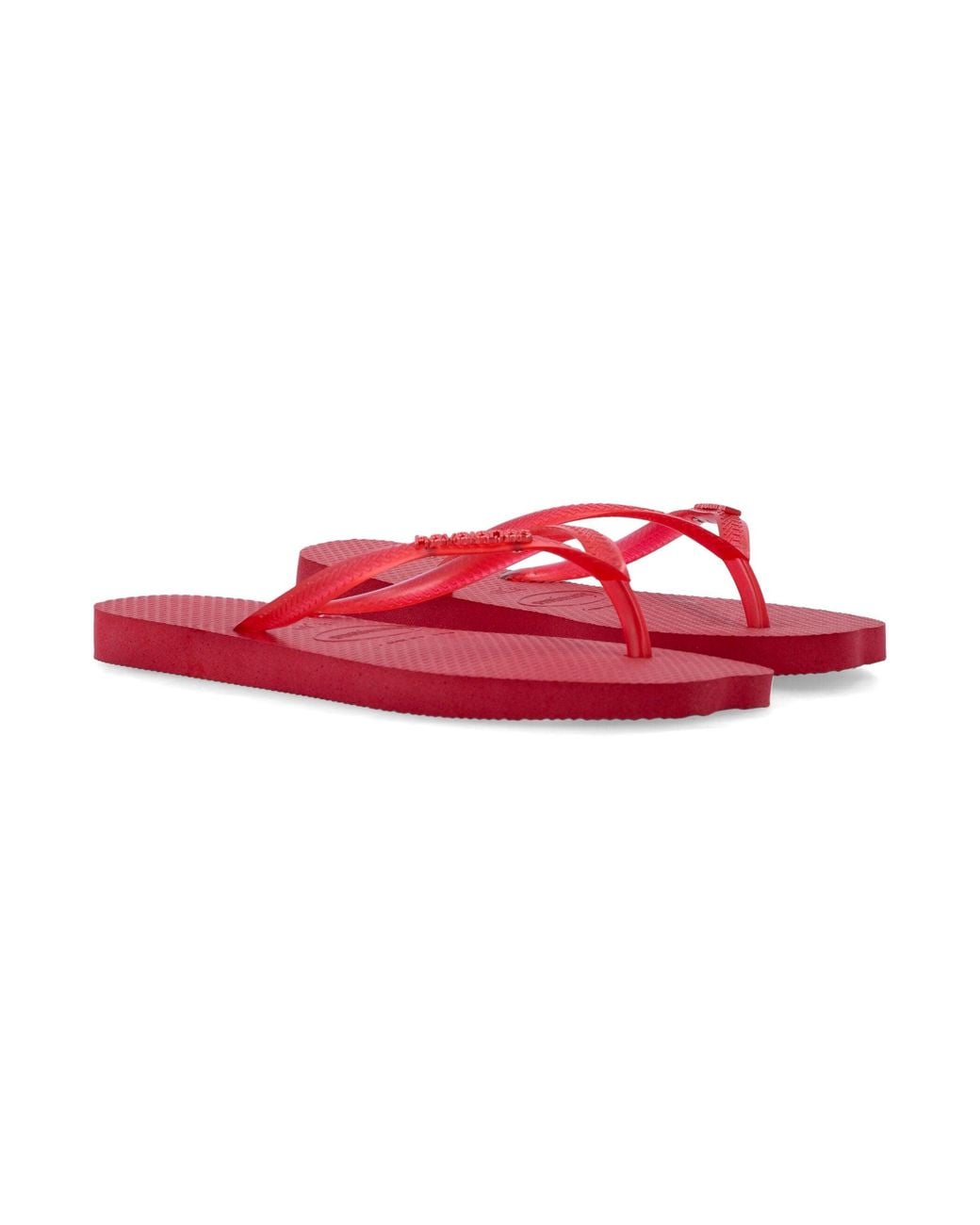 Havaianas Red Slim Split Flip-Flops