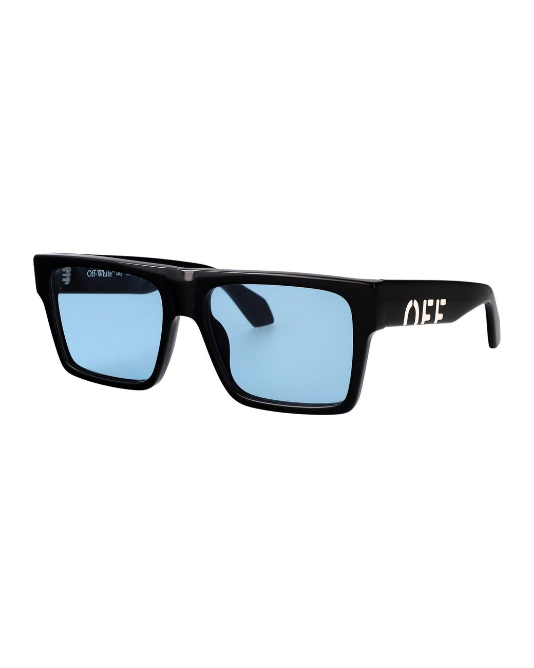 Off-White c/o Virgil Abloh Blue Shiny Acetate Sunglasses