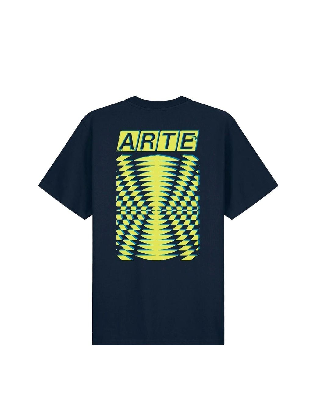 Arte' Blue Abstract Back Print T Shirt for men