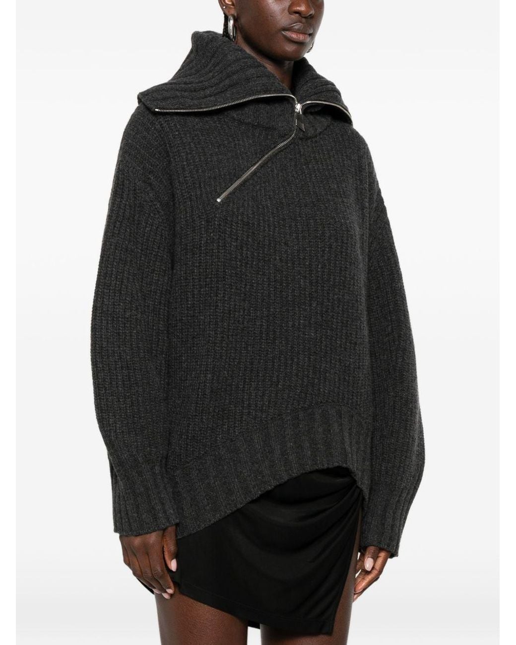 The Attico Black Wool And Cashmere Sweater