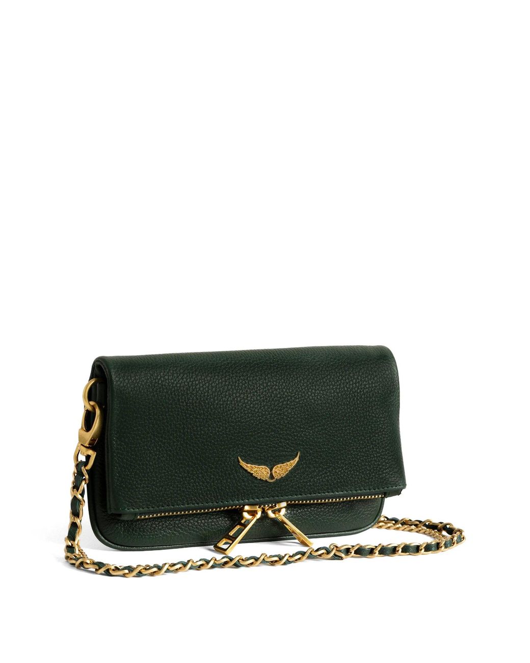 Zadig & Voltaire Brown Rock Nano Grained Leather