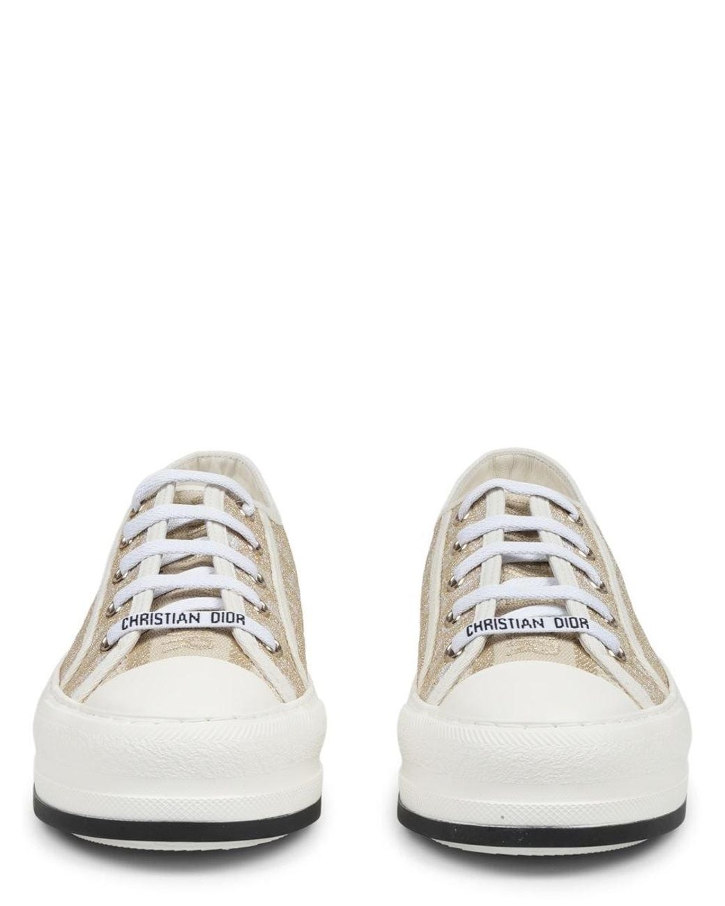 Dior White Dior Sneaker Con Motivo Logo