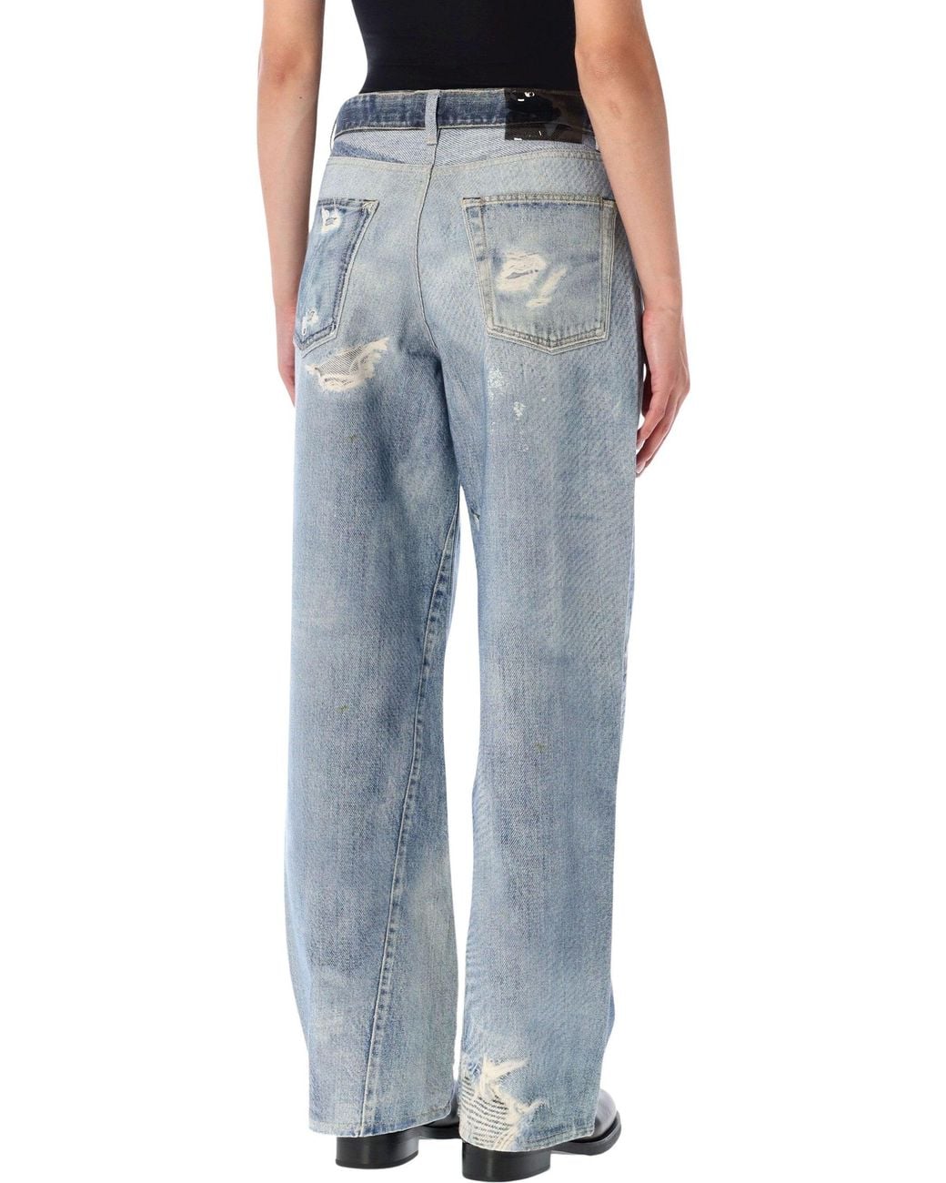 Our Legacy Blue High-Rise Relaxed Straight-Leg Jeans