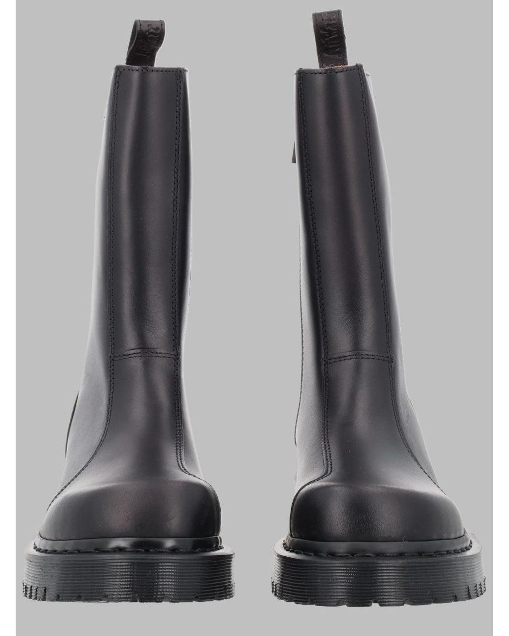 Dr. Martens Gray Classic Leather Boots
