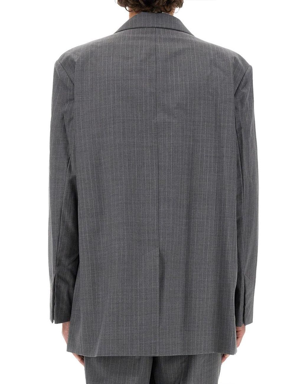 Helmut Lang Gray Virgin Wool Jacket for men