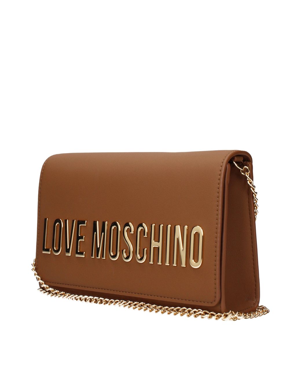 Love Moschino Brown Pochette Polyurethane/Camel