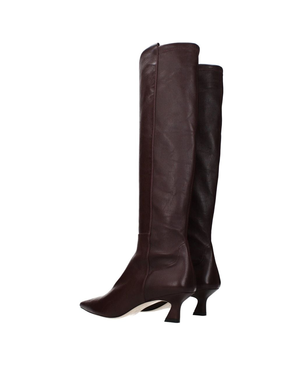 Stuart Weitzman Brown 5050 Boots /Raspberry Leather