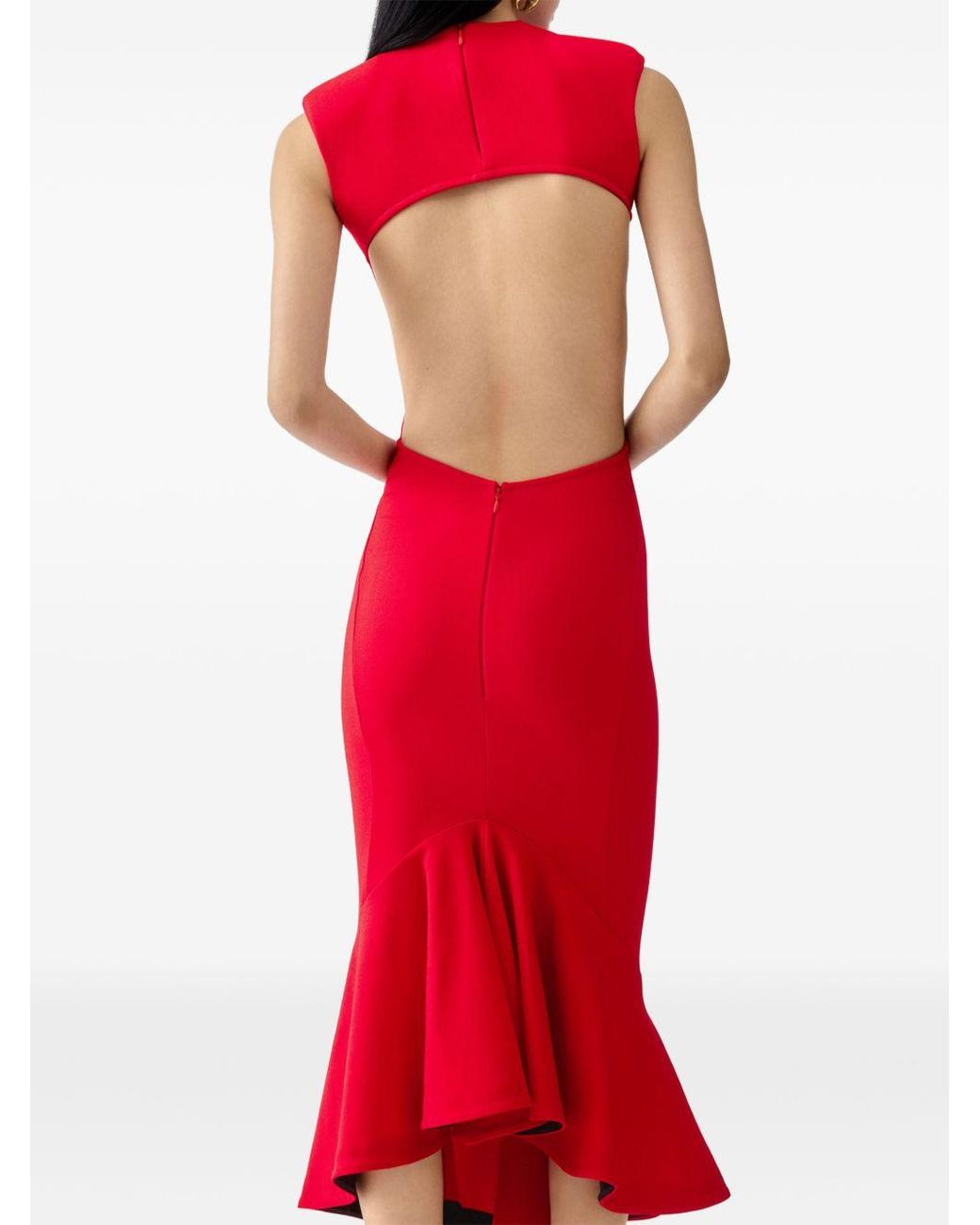 Jacquemus Red Palmier Midi Dress