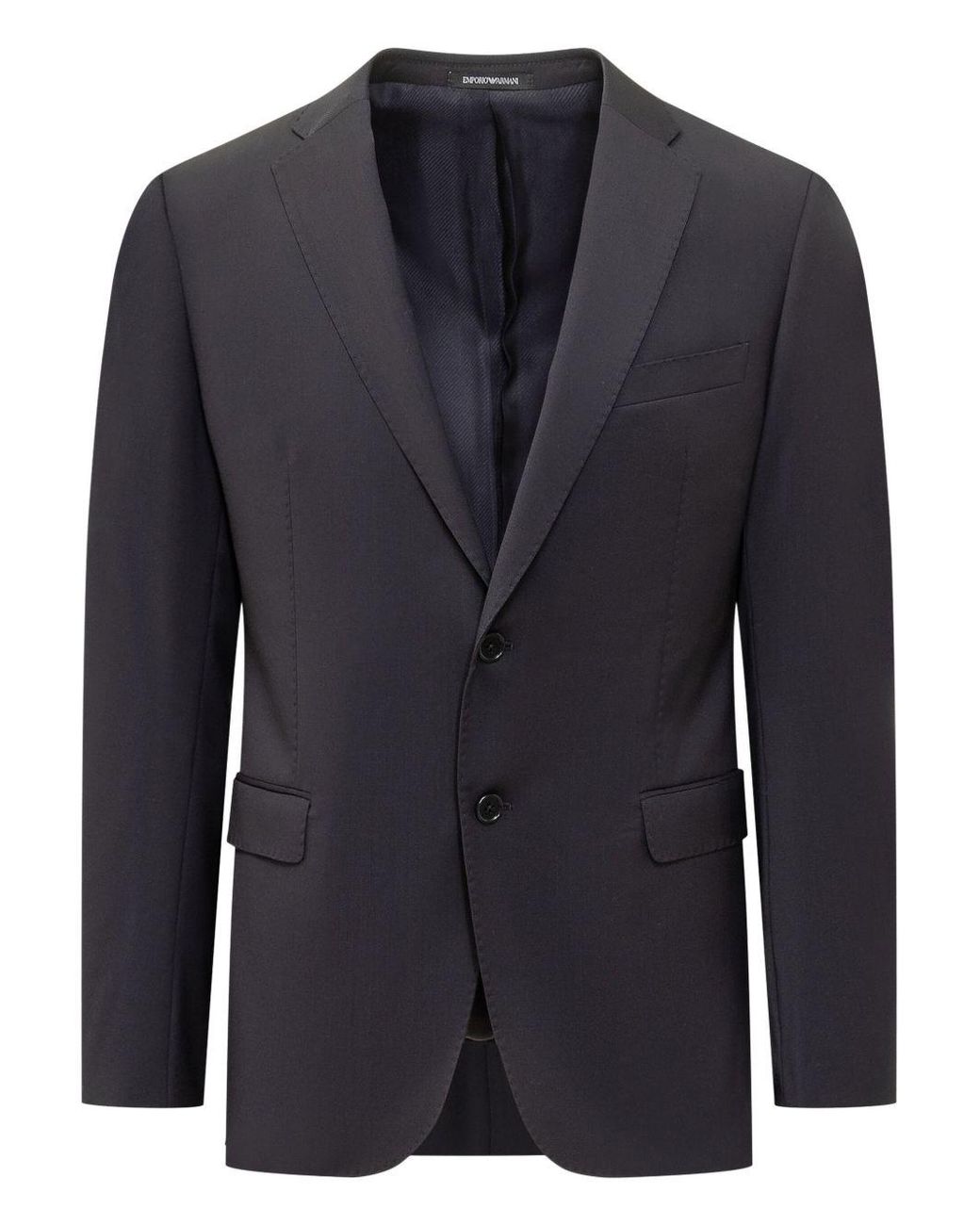 Emporio Armani Blue Wool Single-Breasted Suit