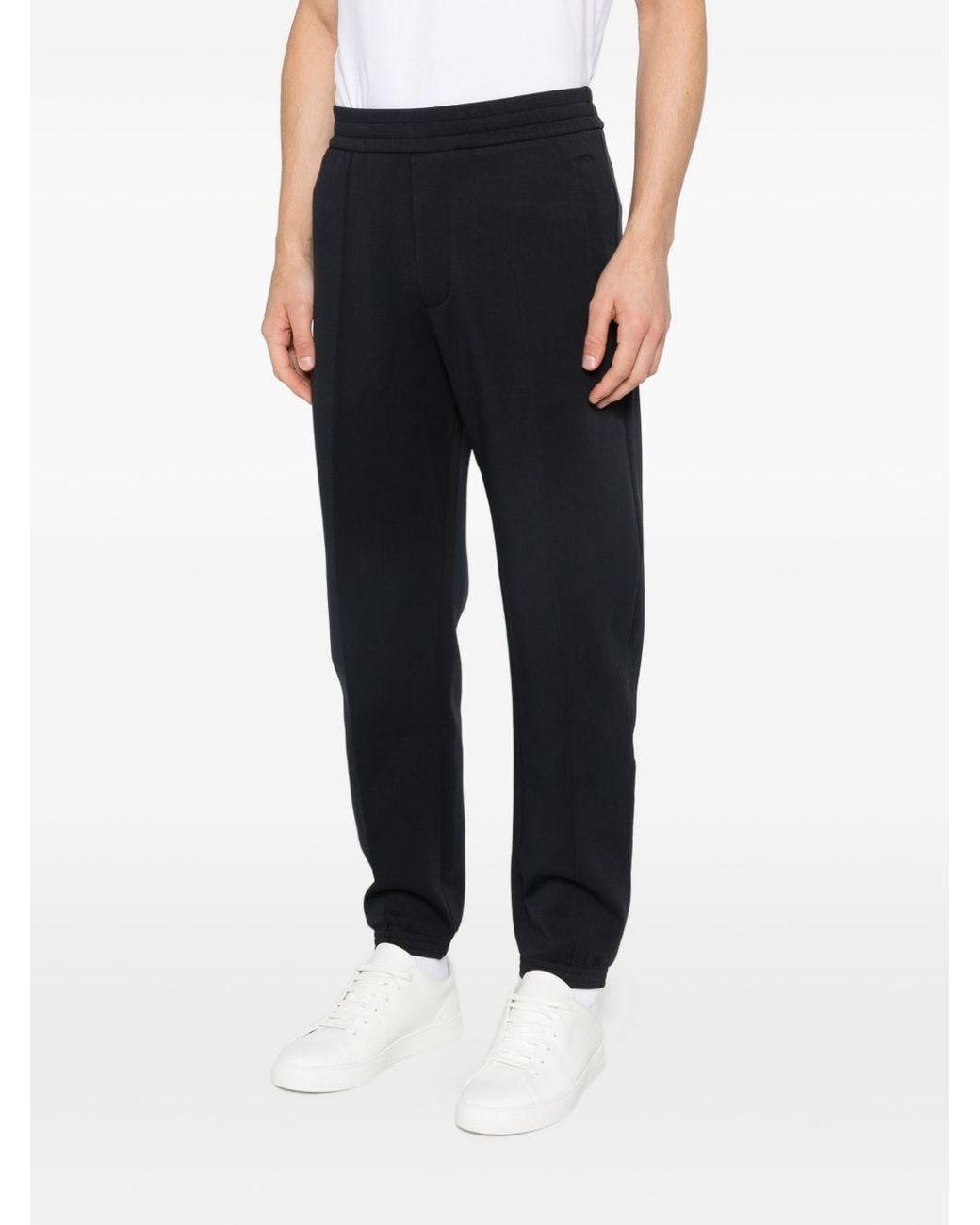 Emporio Armani Blue Logo Cotton Sweatpants