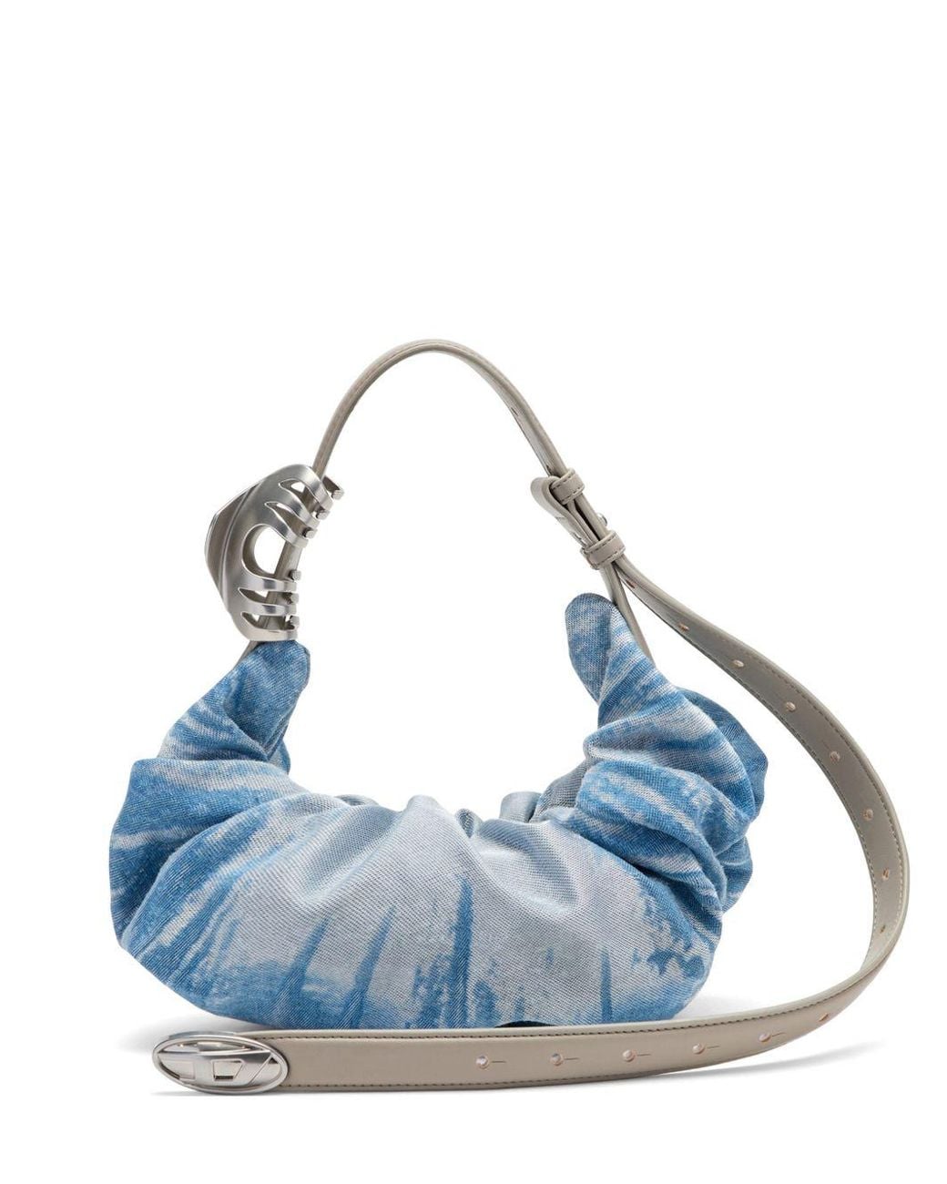DIESEL Blue Grab Small Hobo Bag