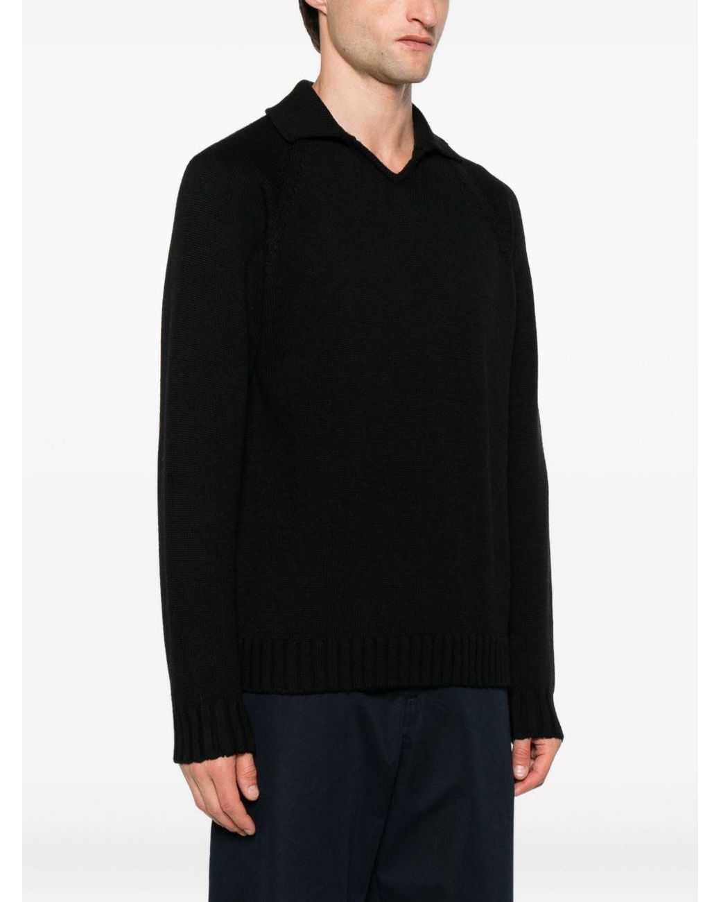 Zanone Black Sweaters for men
