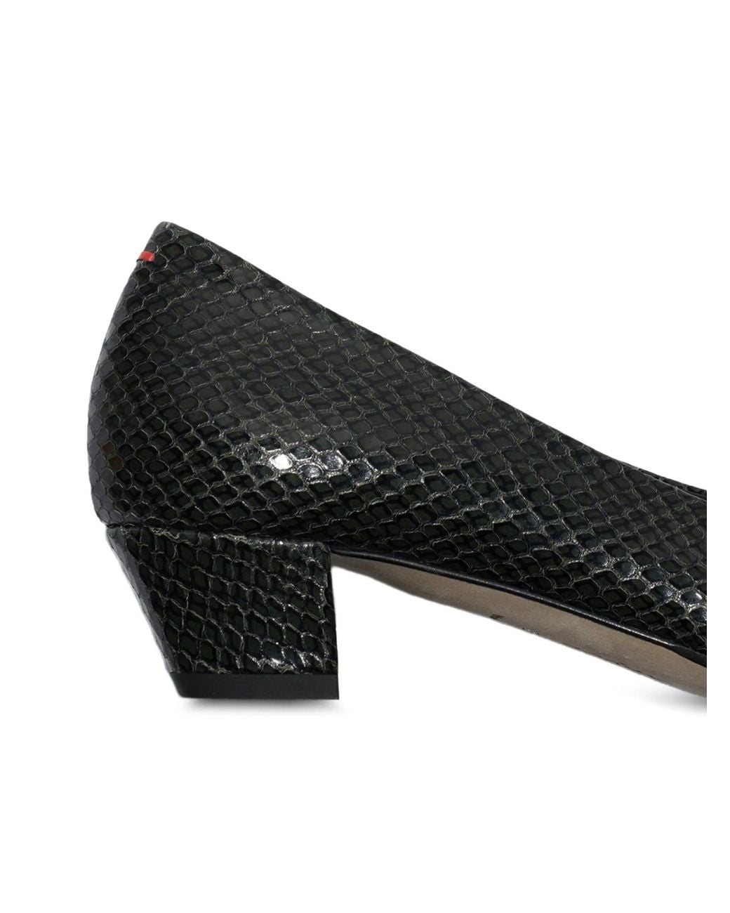 Aeyde White Helia Mini Snake Print Calf Leather Moss