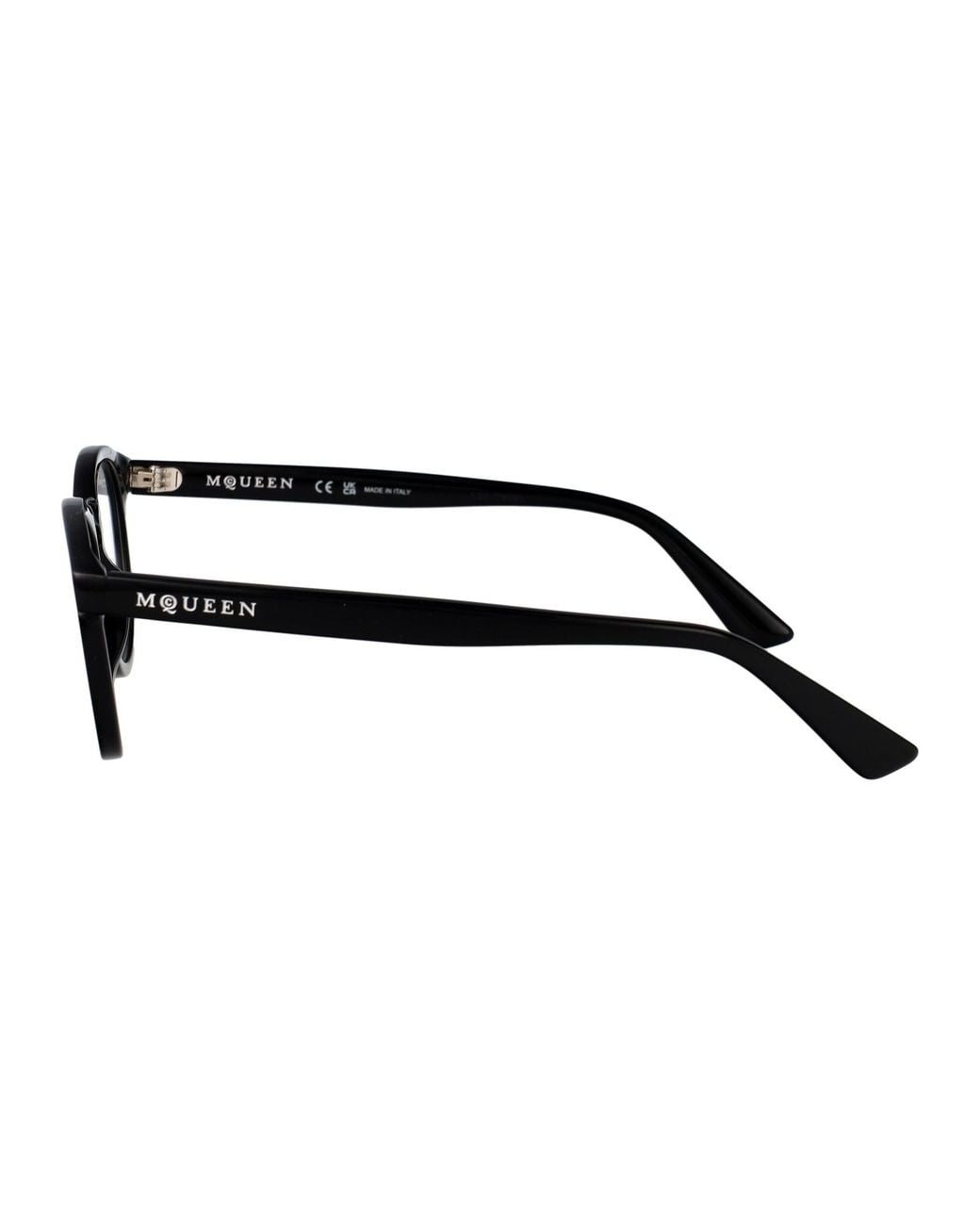 McQueen Black Alexander Mc Queen Round Optical Am0514 O 001