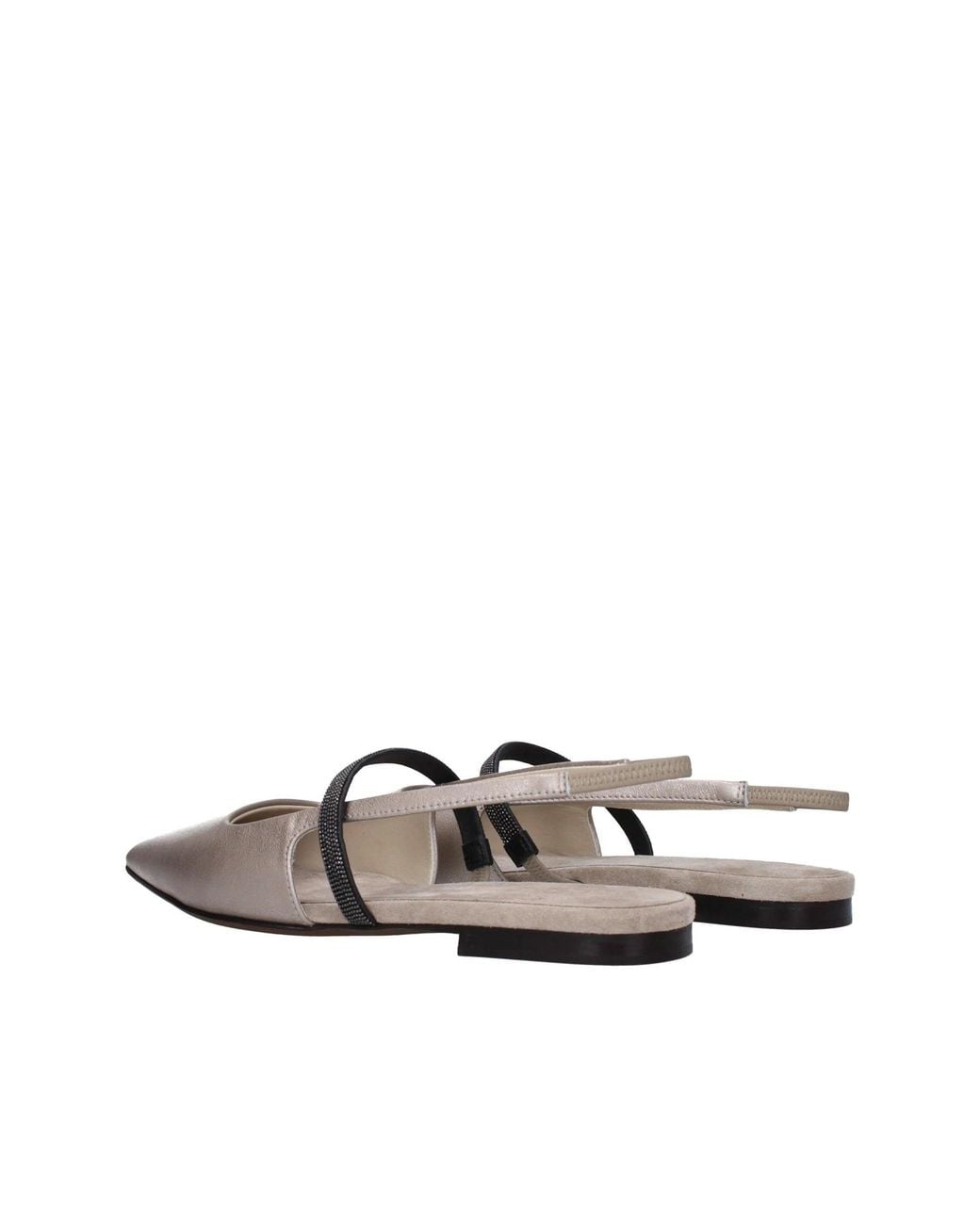 Brunello Cucinelli Natural Slingback Flats