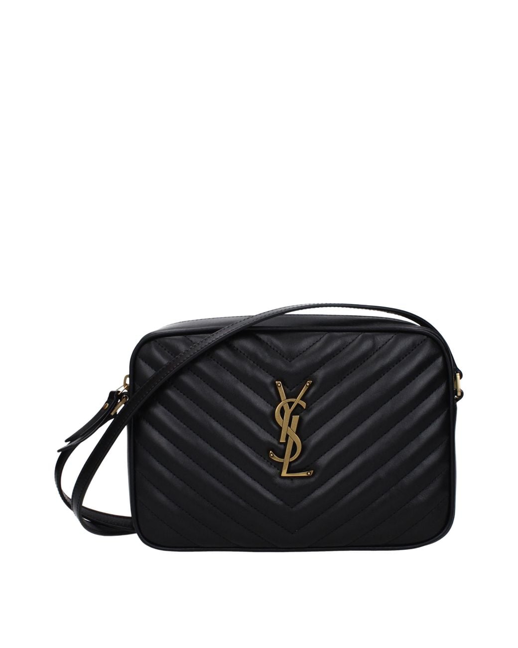 Saint Laurent Black Borse A Tracolla Lou Donna Pelle Nero