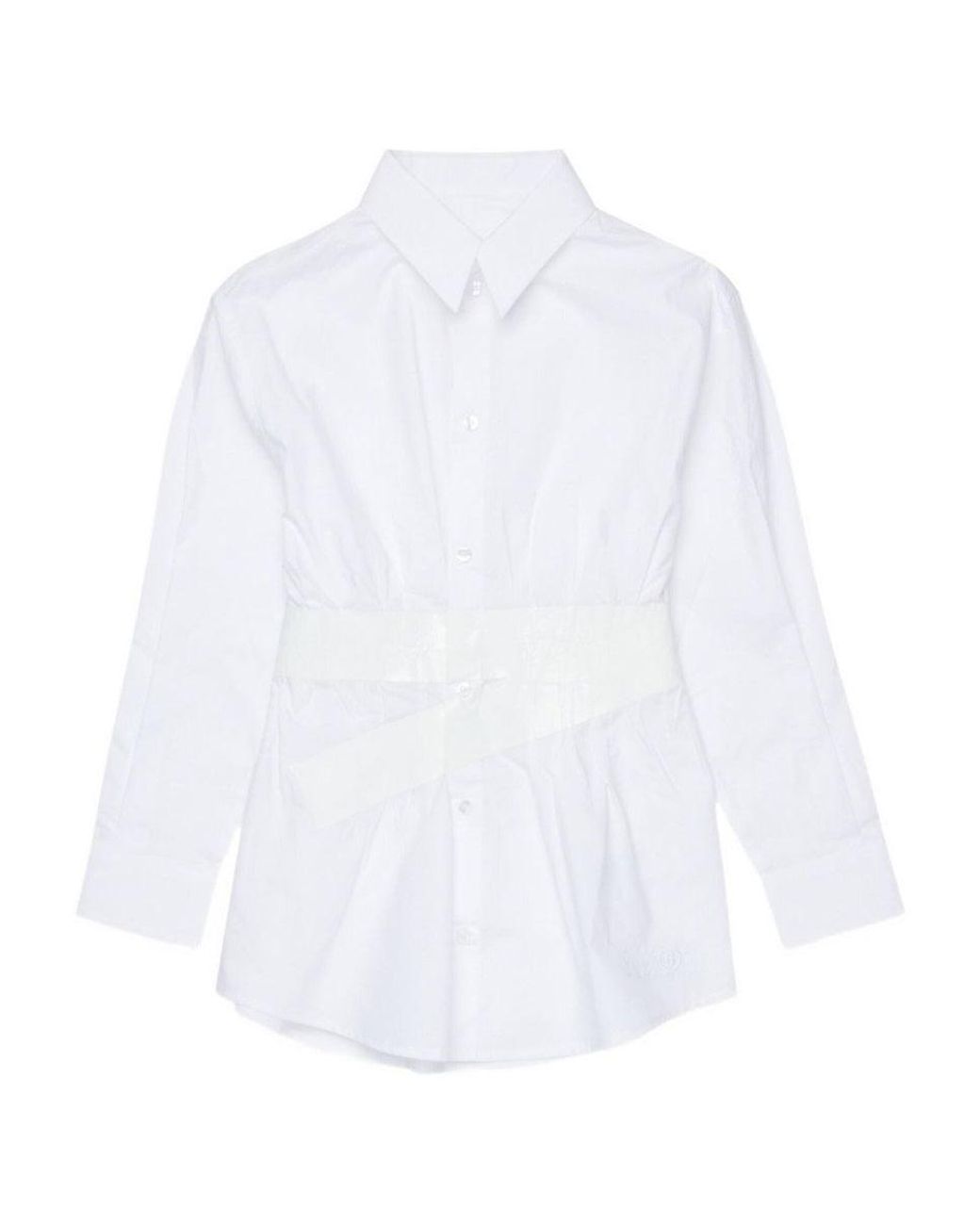 MM6 by Maison Margiela White Kids Buttoned Shirt