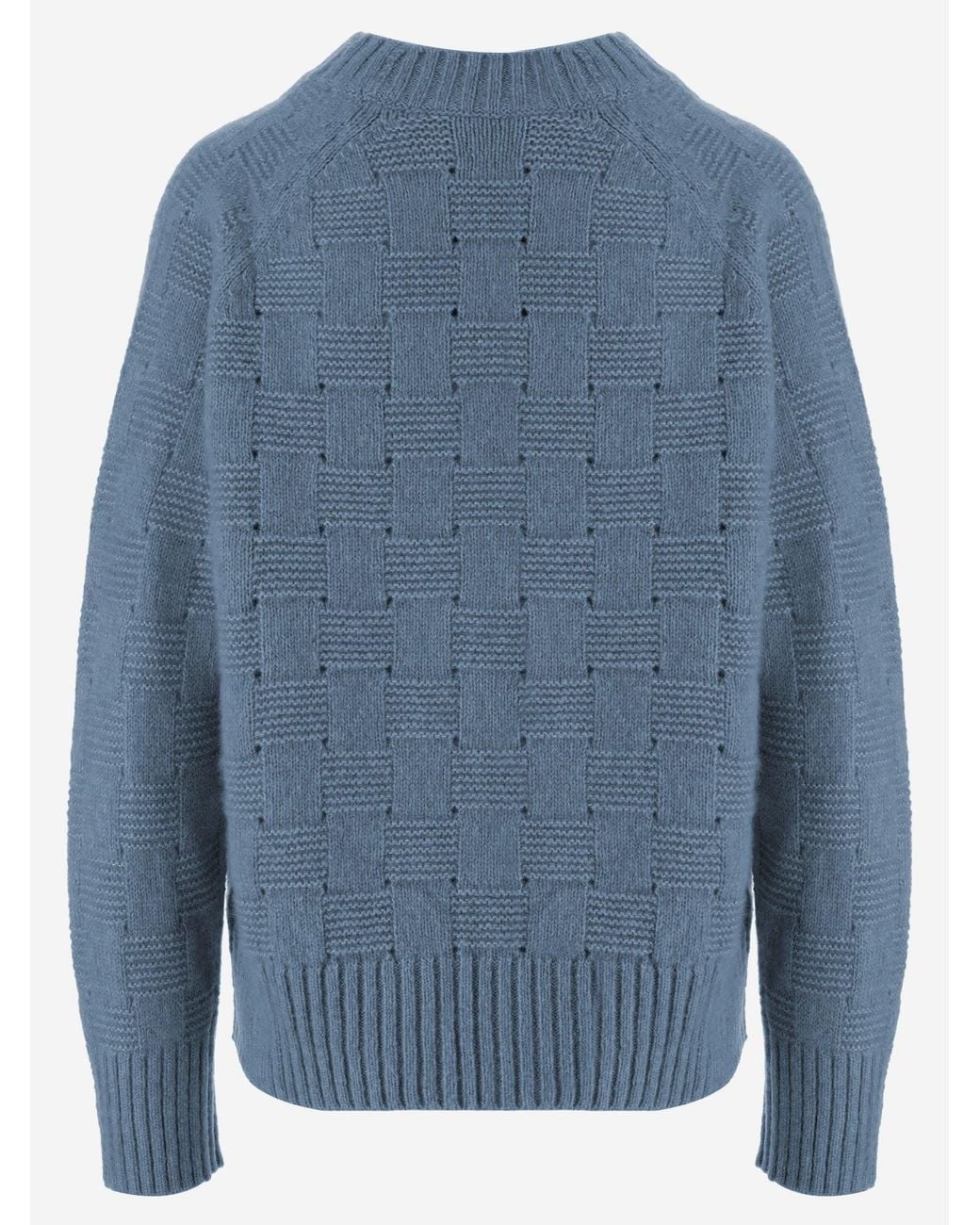 Allude Blue Cashmere And Silk Sweater