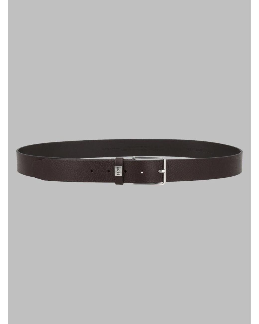Boss Gray Leather Belt