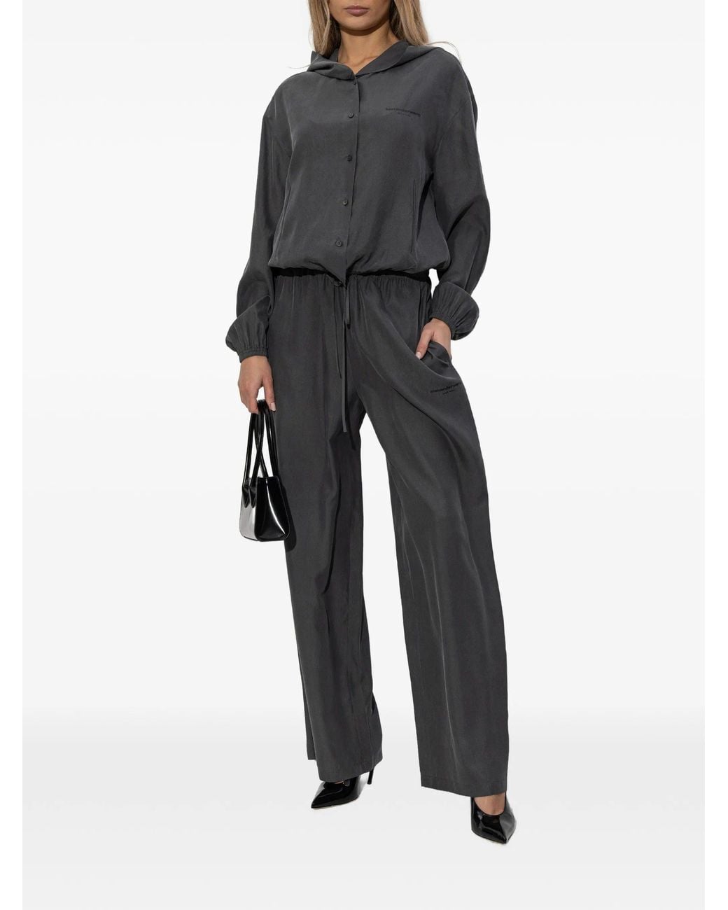 Alexander Wang Black Mid-Rise Pant W/ Elasticated Waistband