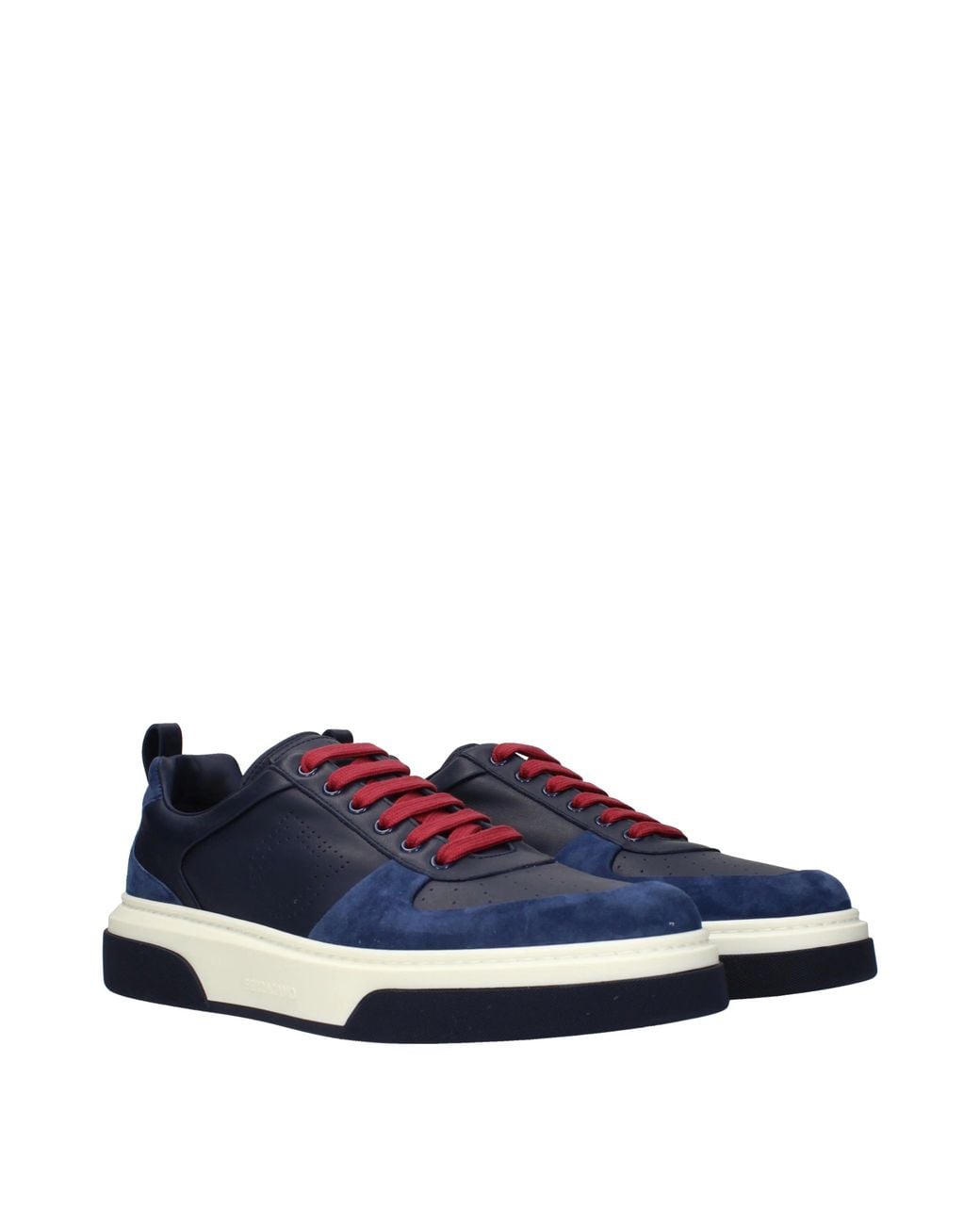 Ferragamo Blue Ferragamo Cassina Gancini Low-Top Sneakers for men