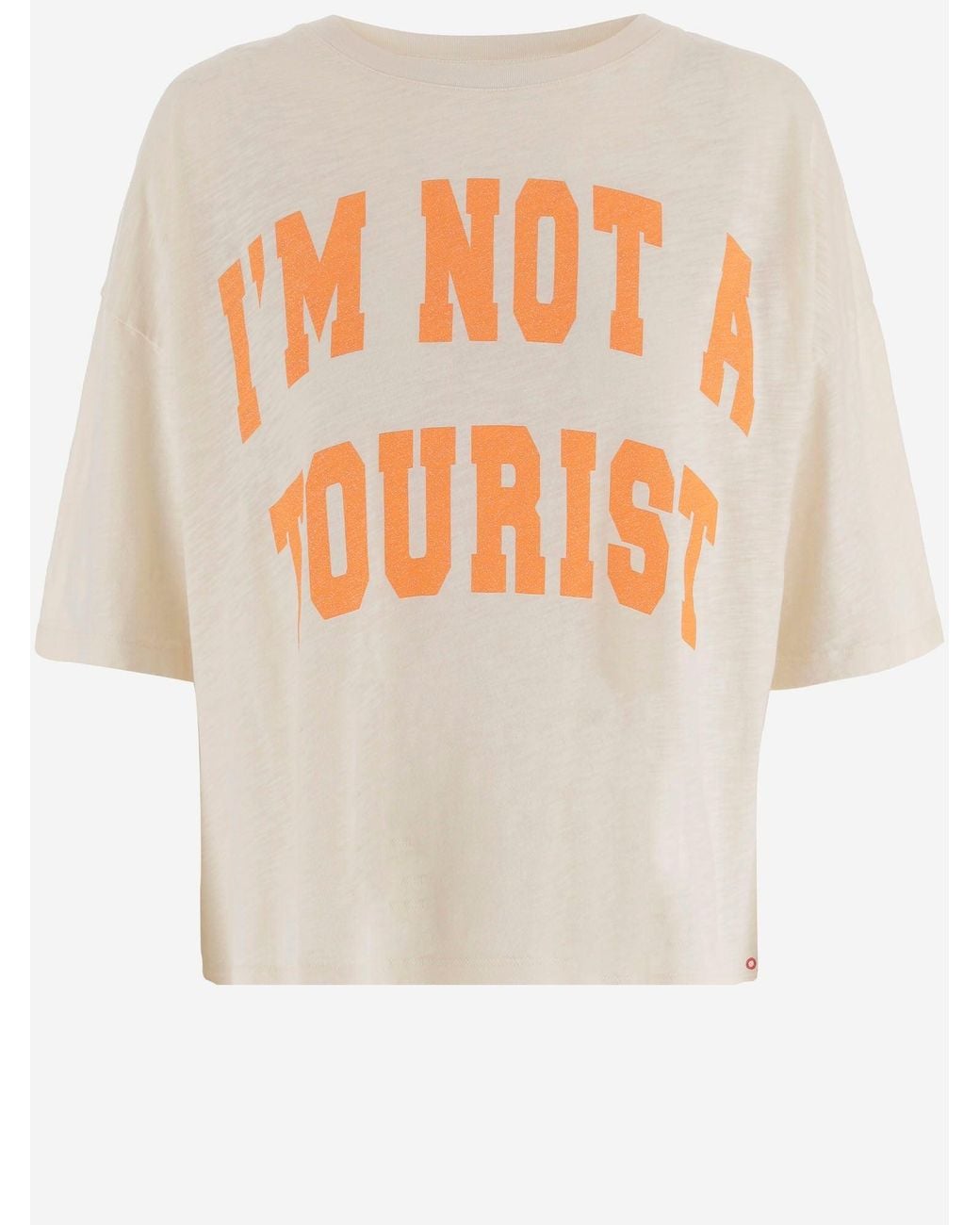ONE TEE White Cotton T Shirt With Logo Print
